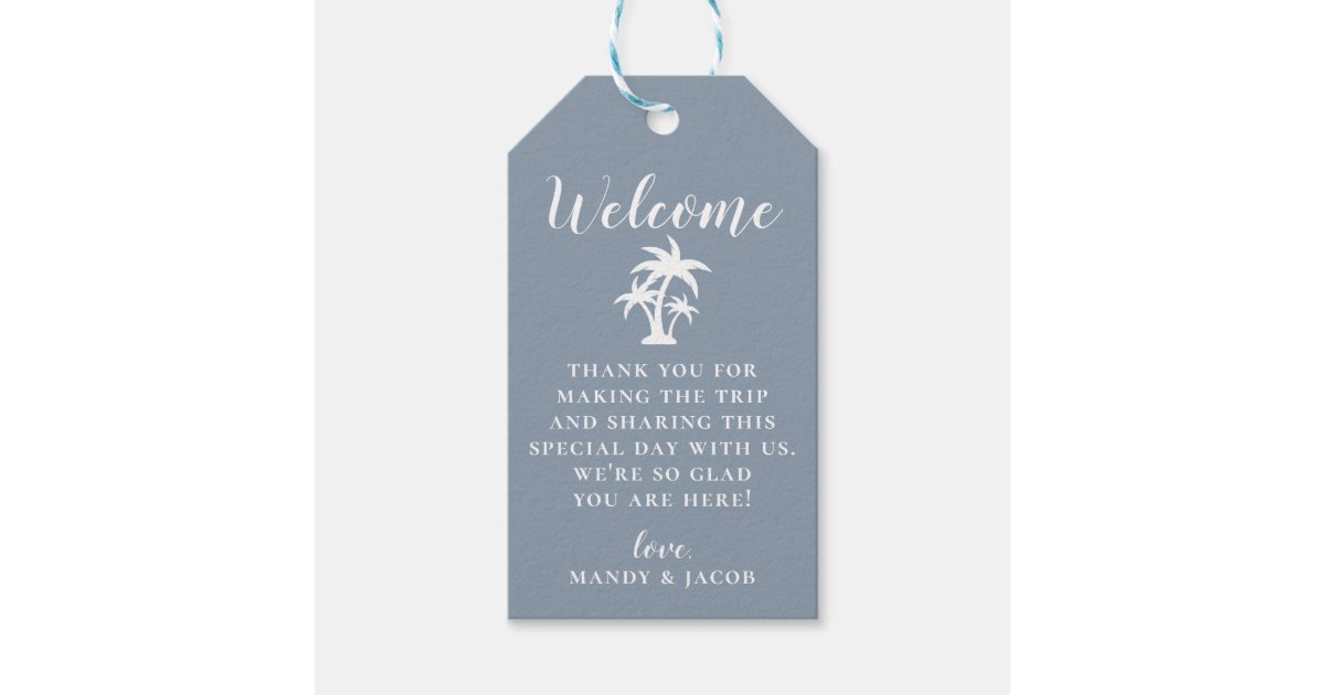 Wedding Tags, Destination Wedding Thank You Welcome Bag, Out