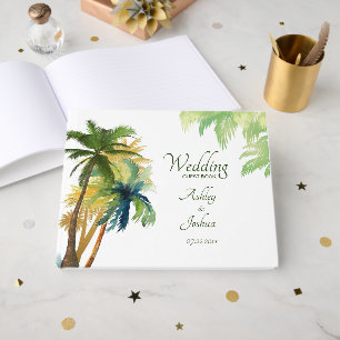 Palm Tree Beach Wedding Guest Book