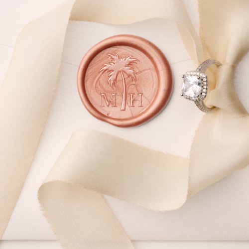 Palm Tree | Beach Wedding Monogram Wax Seal Stamp