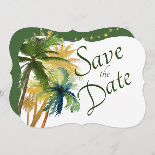 Palm Tree Beach Wedding Save The Date