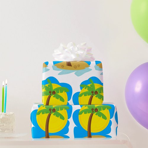 Palm Tree Beach Wrapping Paper