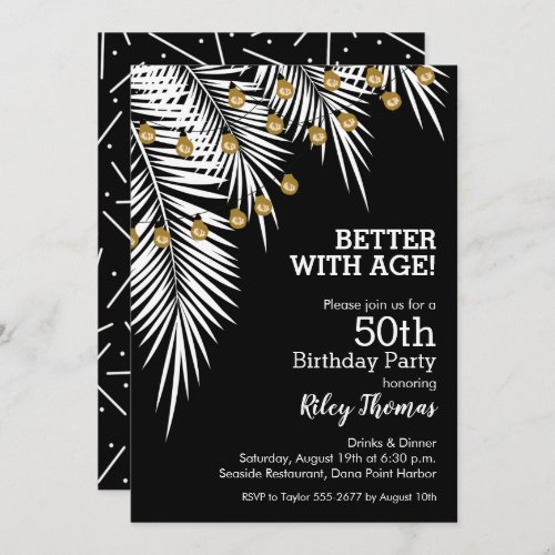 Palm Tree Birthday Invitations