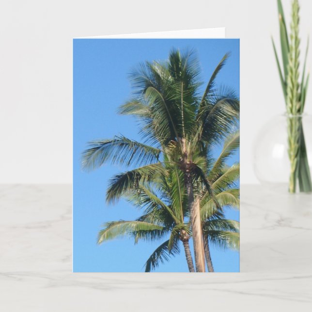 *Palm Tree* Blank Greeting Card (Front)