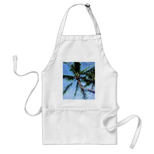 Palm Tree  Blue Sky Adult Apron