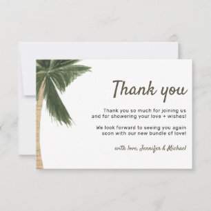 Palm Tree Bohemian Gender Neutral Thank you Invitation