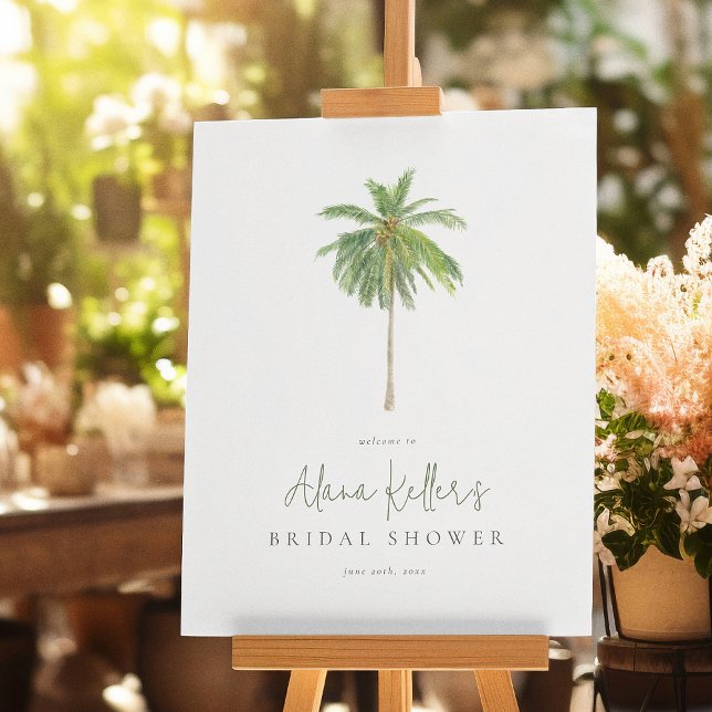 Palm Tree Boho Tropical Bridal Shower Welcome Sign (Creator Uploaded)