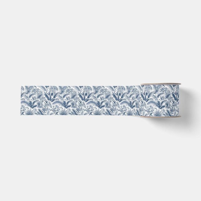 Palm Tree Botanical Grosgrain Ribbon