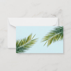 Palm tree branch advice card
