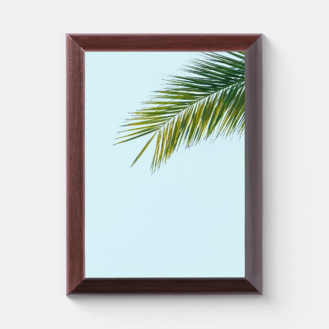 Palm tree branch award plaque (Vertical)