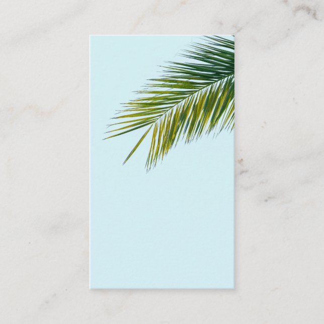 Palm tree branch business card (Front)