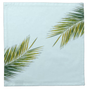 Palm tree branch cloth napkin