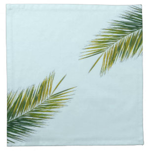 Palm tree branch cloth napkin