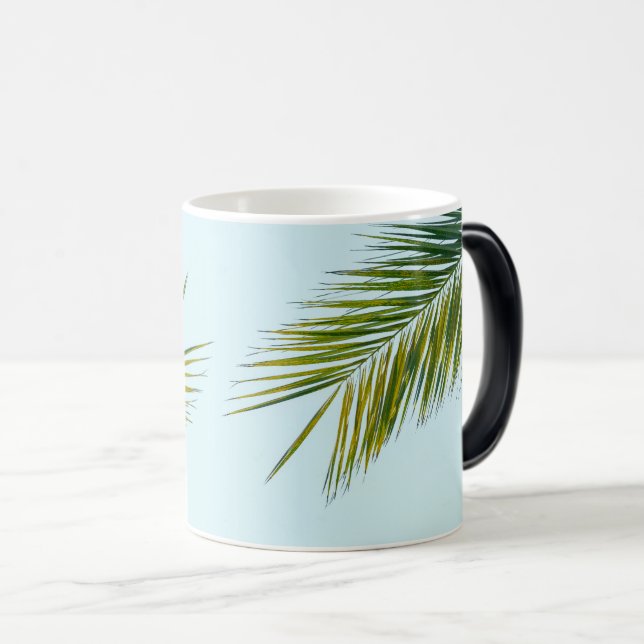 Palm tree branch color morph mug  (Front Right)