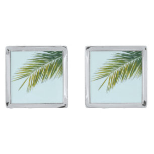 Palm tree branch cufflinks