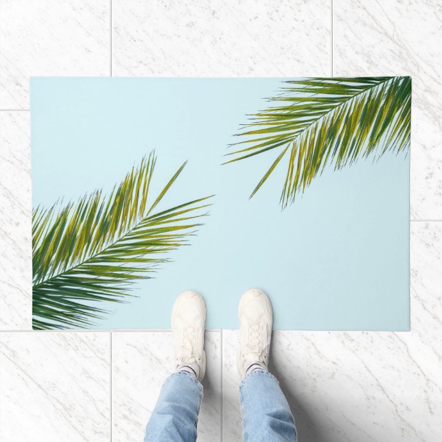 Palm tree branch doormat (Indoor)