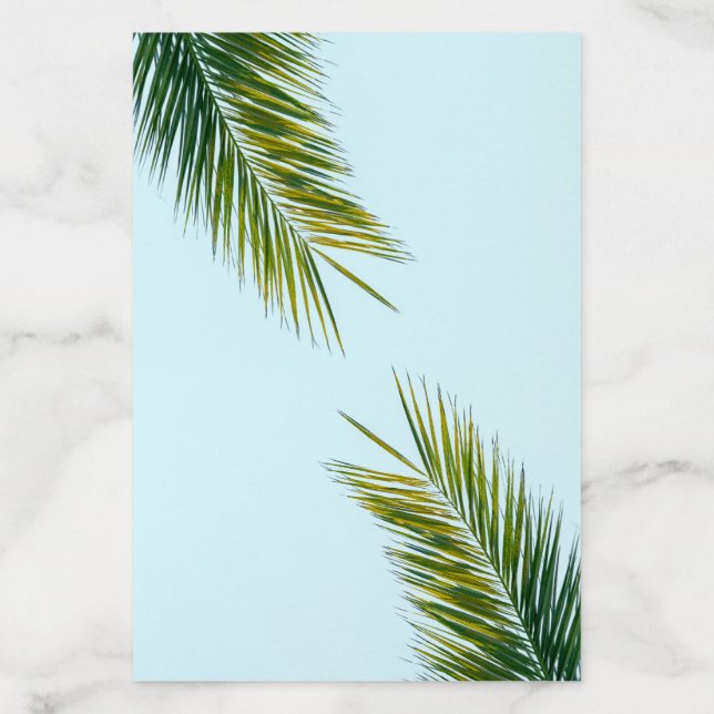 Palm tree branch envelope liner (Design)