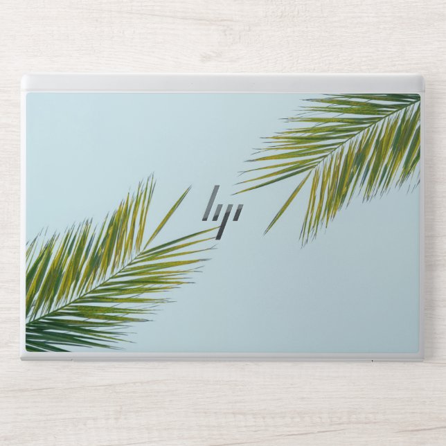 Palm tree branch HP laptop skin (Front)