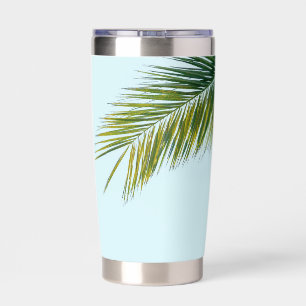 Palm tree branch insulated tumbler