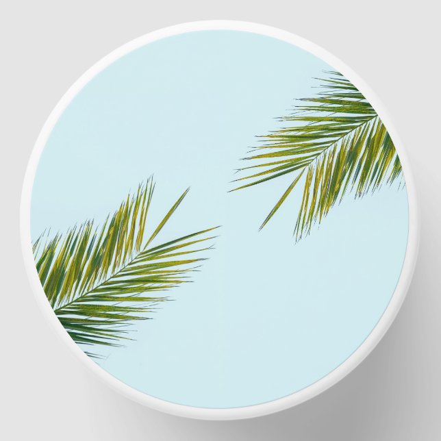 Palm tree branch mini candle favors (Front)