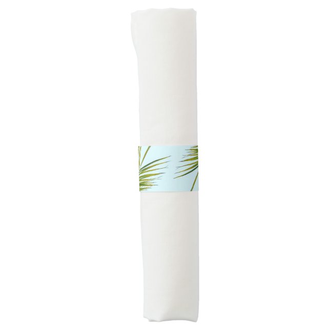 Palm tree branch napkin bands (Front)