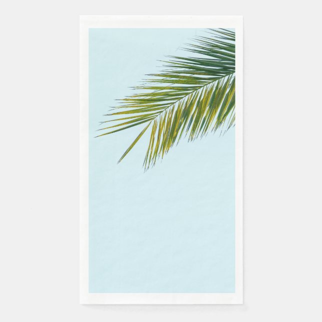 Palm tree branch paper guest towels (Front)