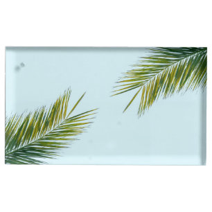 Palm tree branch place card holder