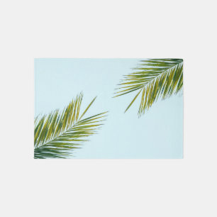 Palm tree branch rug