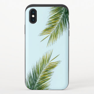 Palm tree branch iPhone XS slider case