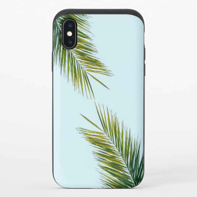 Palm tree branch uncommon iPhone case (Back)