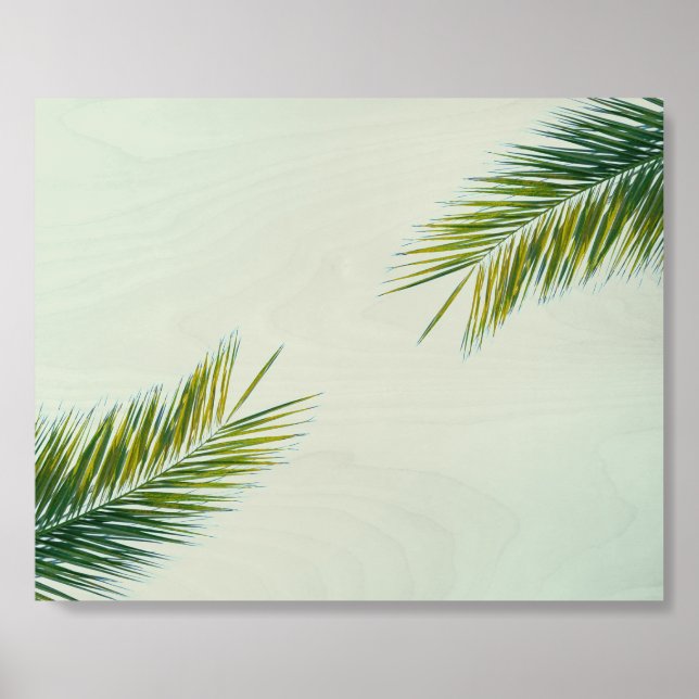 Palm tree branch wood photo tile  (Front Set)