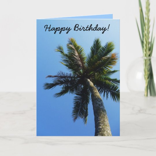 Palm Tree Breeze Birthday Card | Zazzle.com