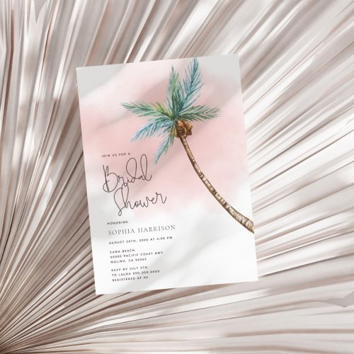 Palm Tree Bridal Shower Invitation