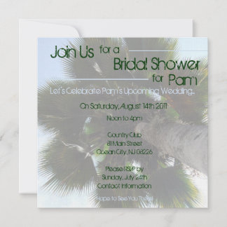 Palm Tree Bridal Shower Invite