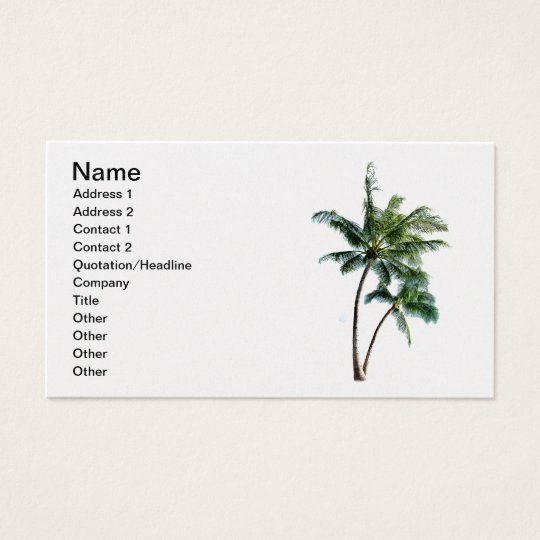 Palm Tree Business Card | Zazzle