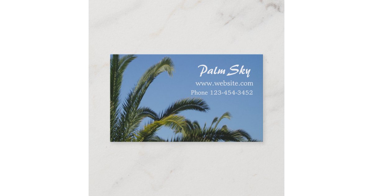 Palm Tree Business Card | Zazzle