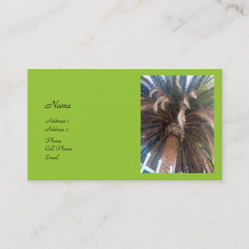 Customizable Palm Tree Business Cards