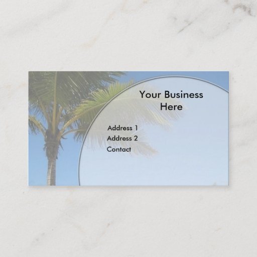 Customizable Palm tree business card templates