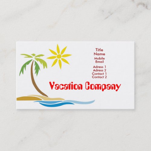 Palm tree business card