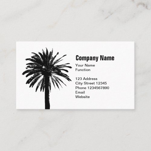 Palm tree business card template