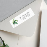 Palm Tree Business Christmas Return Address Label<br><div class="desc">Palm Tree Watercolor Business Christmas Holiday return address label that you can easily customize by clicking the "Personalize" button.</div>
