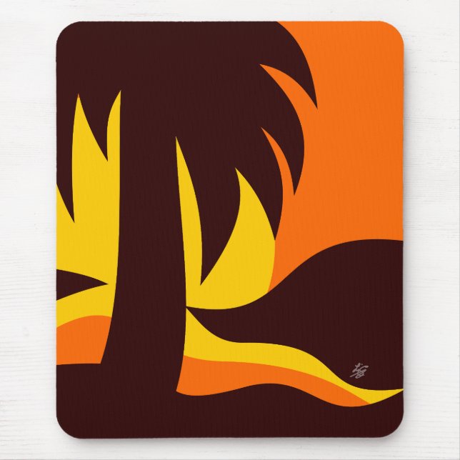 Palm Tree By Water Mouse Pad (Front)