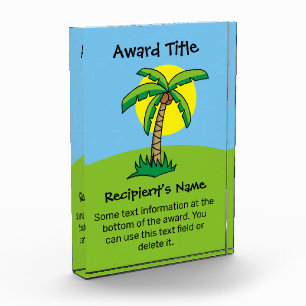 Palm Tree Cartoon Acrylic Award