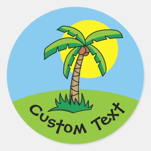 Palm Tree Cartoon Sticker