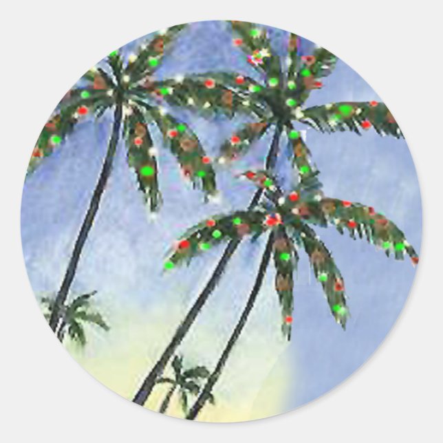 Palm Tree Christmas - gift tags (Front)