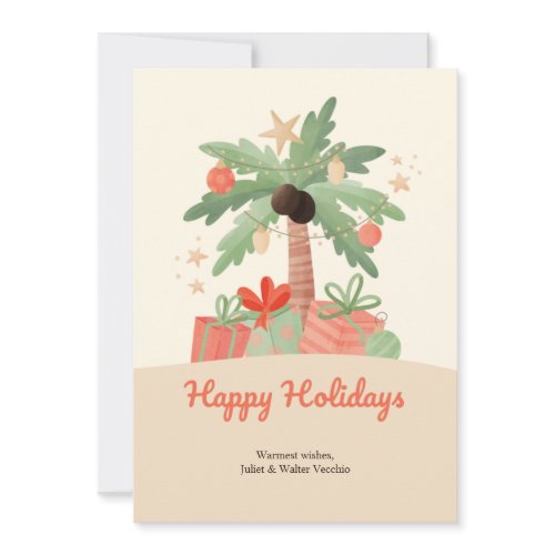 Palm Tree Christmas Greeting Card