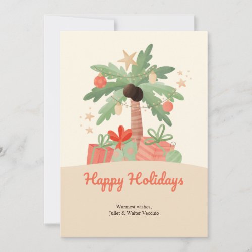 Palm Tree Christmas Greeting Card