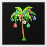 Palm Tree Christmas Lights Funny Beach Summer Floor Decals<br><div class="desc">Palm Tree Christmas Lights Funny Beach Summer</div>