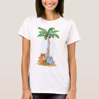 Palm Tree Christmas with gifts T-Shirt
