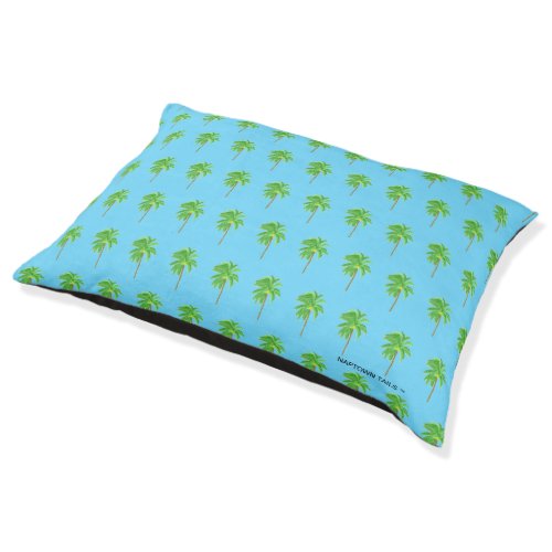 Palm Tree Coastal Beach Dog Bed