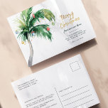 Palm Tree Coastal Christmas Holiday Moving Announcement Postcard<br><div class="desc">Christmas Holiday Coastal Moving Palm Tree Announcement you can easily customize by clicking the "Personalize" button. Add your custom message and names on the reverse side</div>